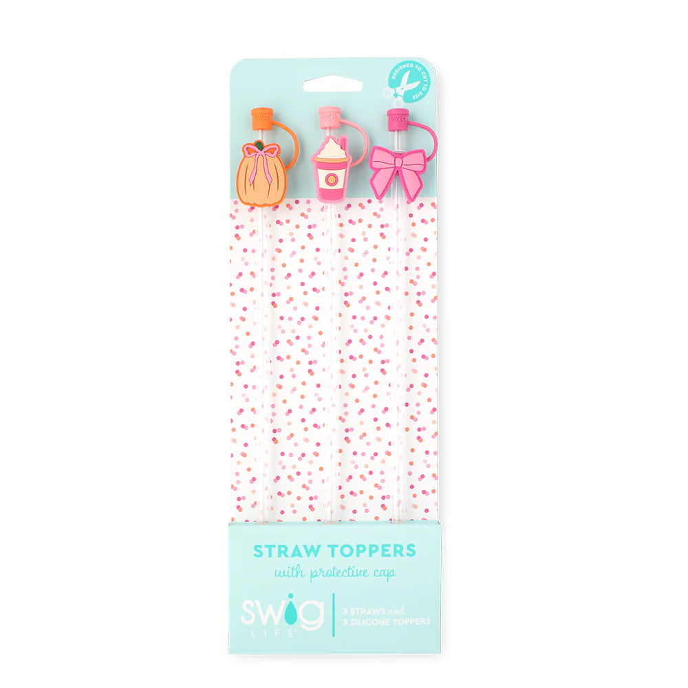 Swig Life Straw Toppers-Pumpkin and Bows
