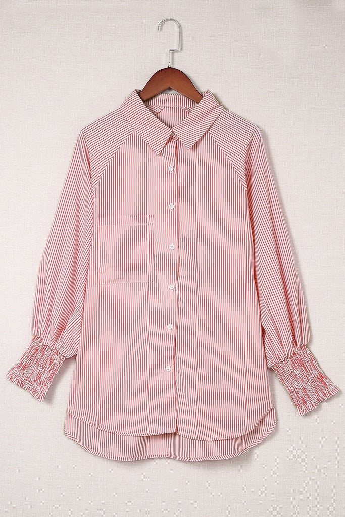 Striped Button Front Shirt