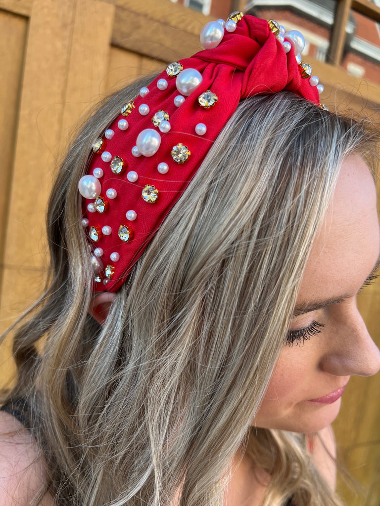 Black Stone + Pearl Headband