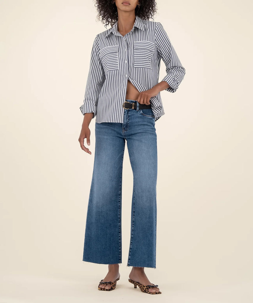 Kut Meg High Rise Wide Leg Denim