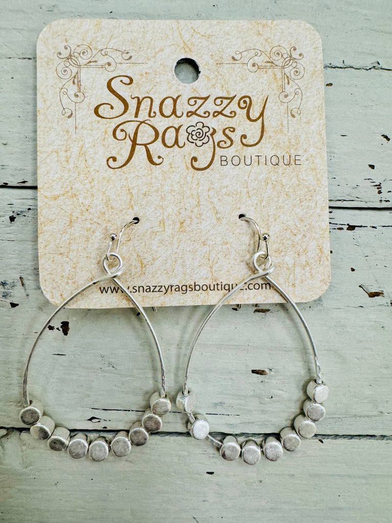 Teardrop With Beaded Accent Earrings