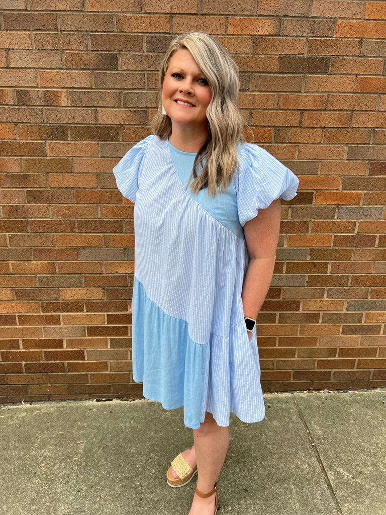 Blue Seasucker Dress