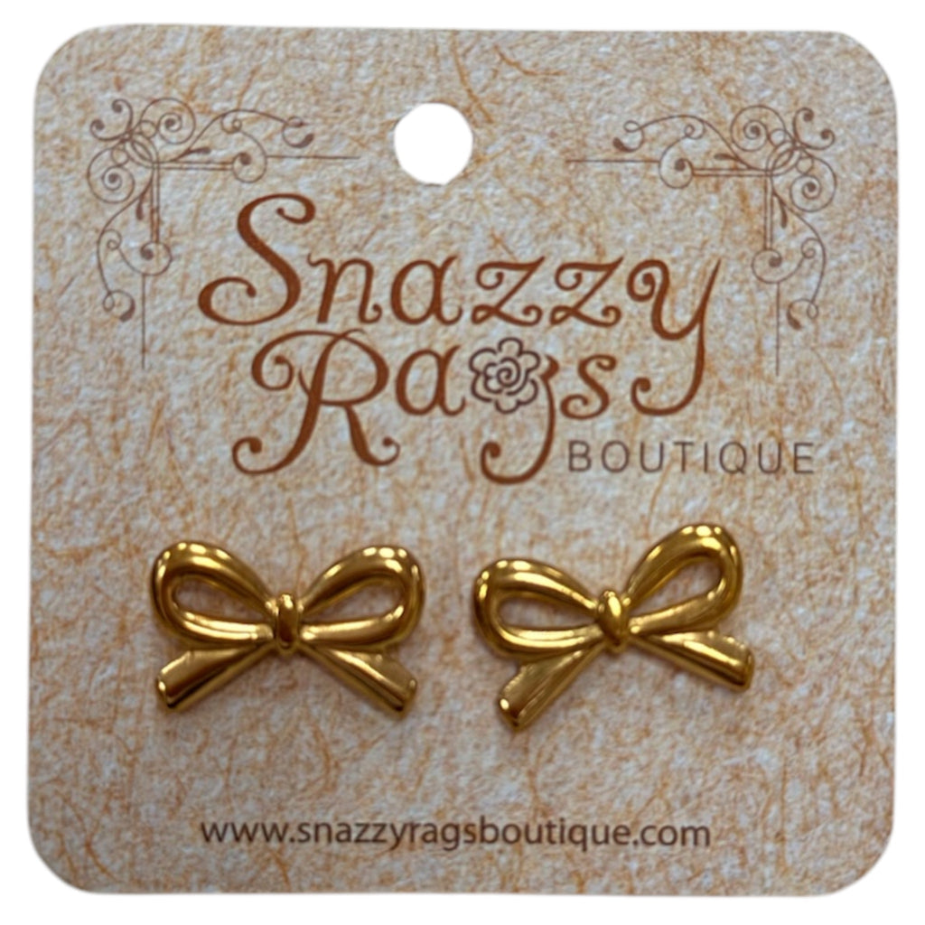 Gold Bow Earrings