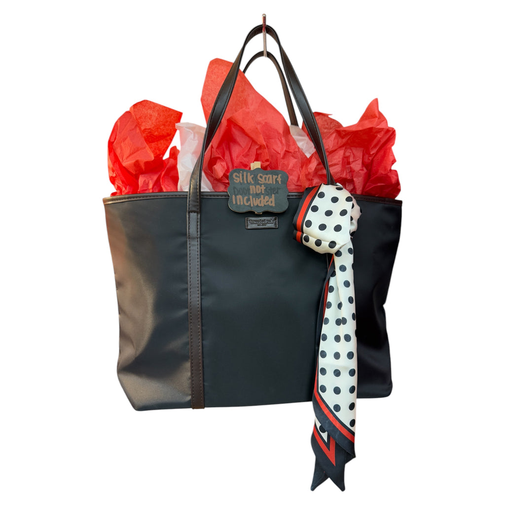 Black Nylon Tote Bag