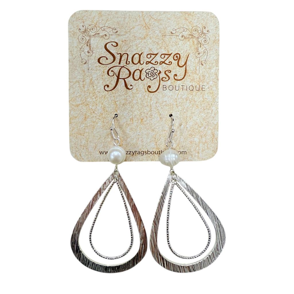 Silver Tear Drop Earrings