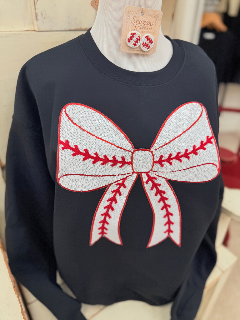 Pre Sale Baseball Bow Sweatshirt