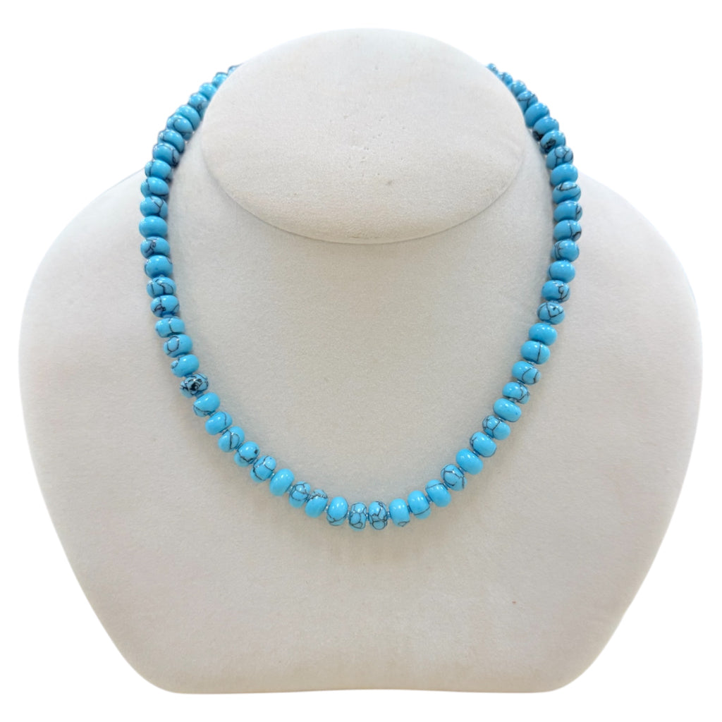 Turquoise Colored Beaded Necklace