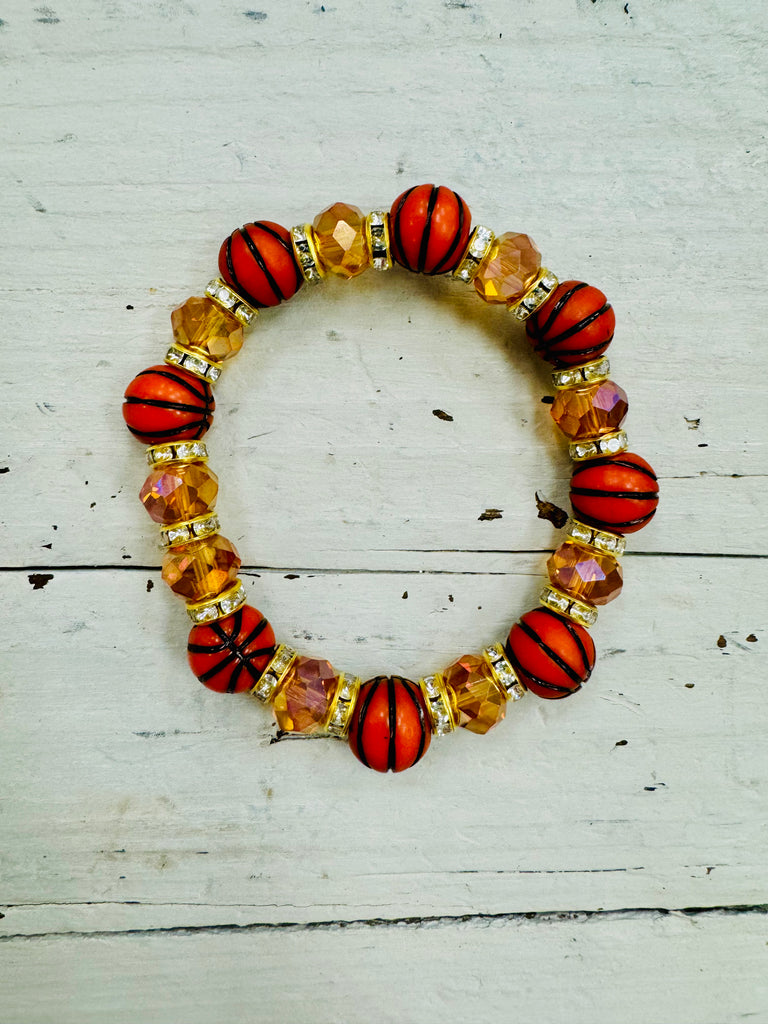 Basketball Beaded Bracelet