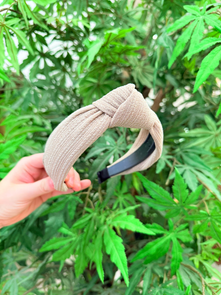 Solid Colored Linen Knotted Headbands