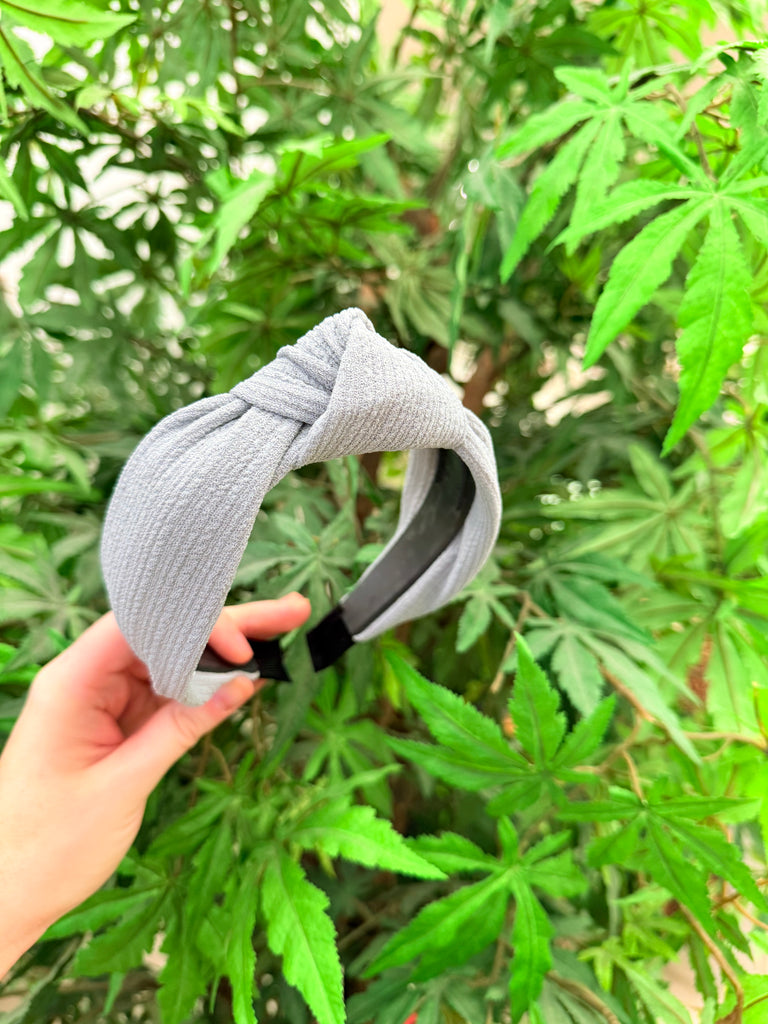 Solid Colored Linen Knotted Headbands