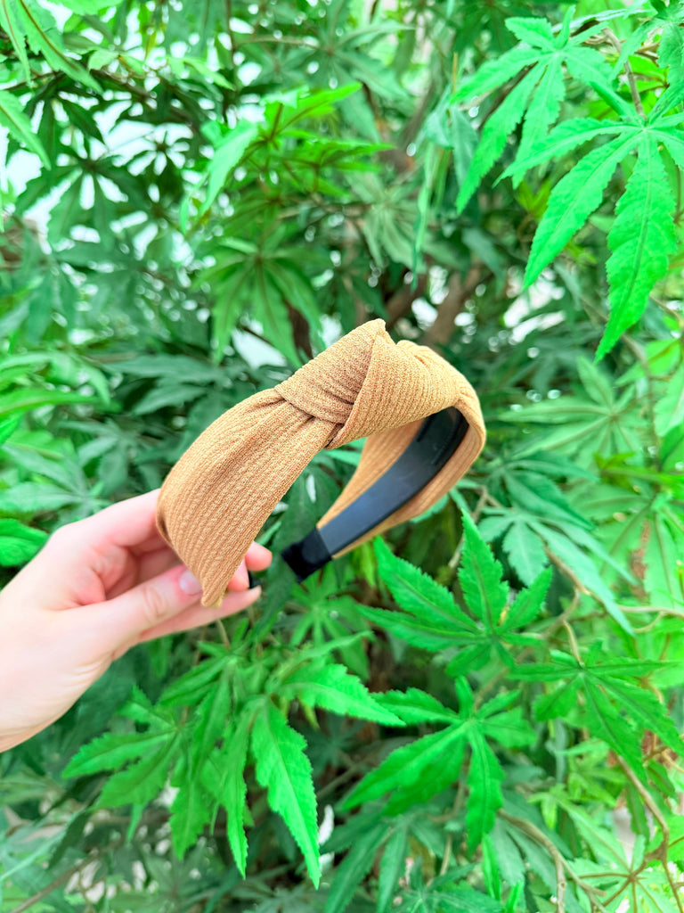 Solid Colored Linen Knotted Headbands