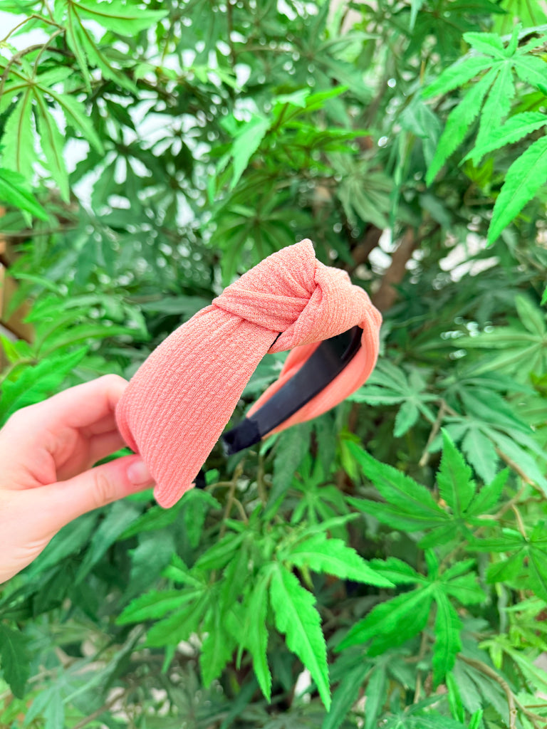 Solid Colored Linen Knotted Headbands