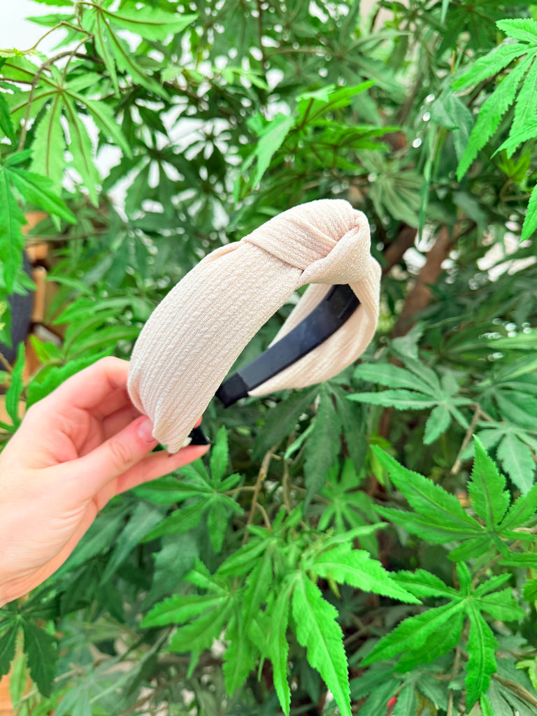 Solid Colored Linen Knotted Headbands