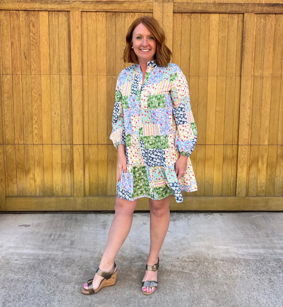 Floral Patch Print Dress