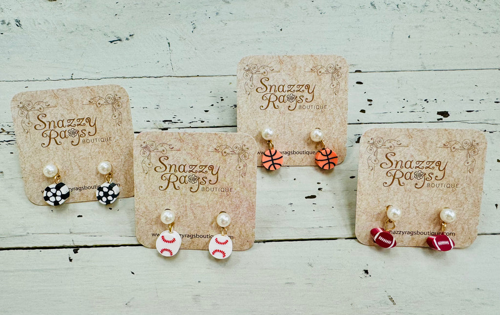 Sports Pearl Dangle Earring