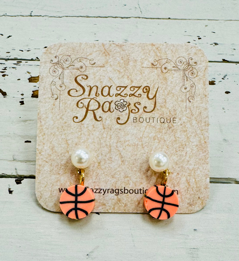 Sports Pearl Dangle Earring