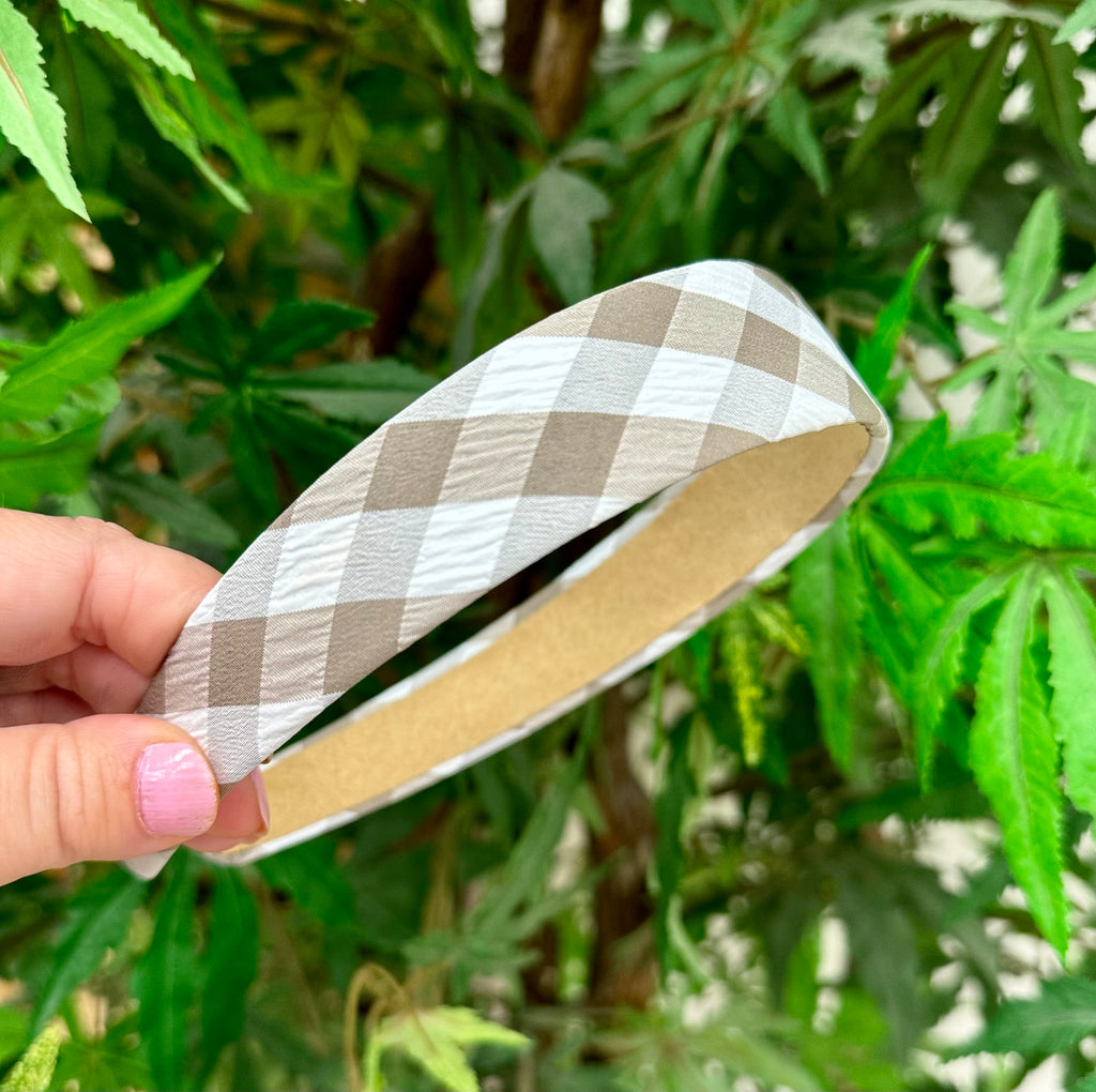 Gingham Printed Headband