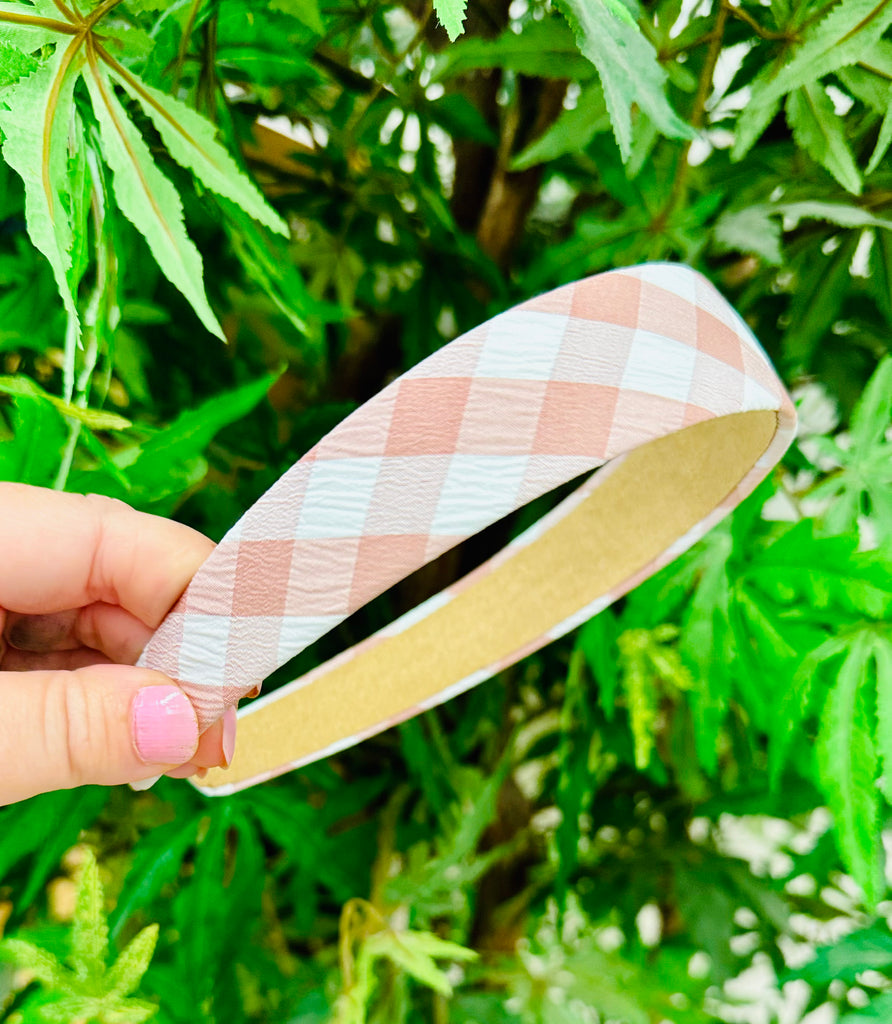 Gingham Printed Headband