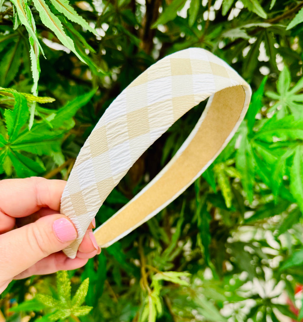 Gingham Printed Headband