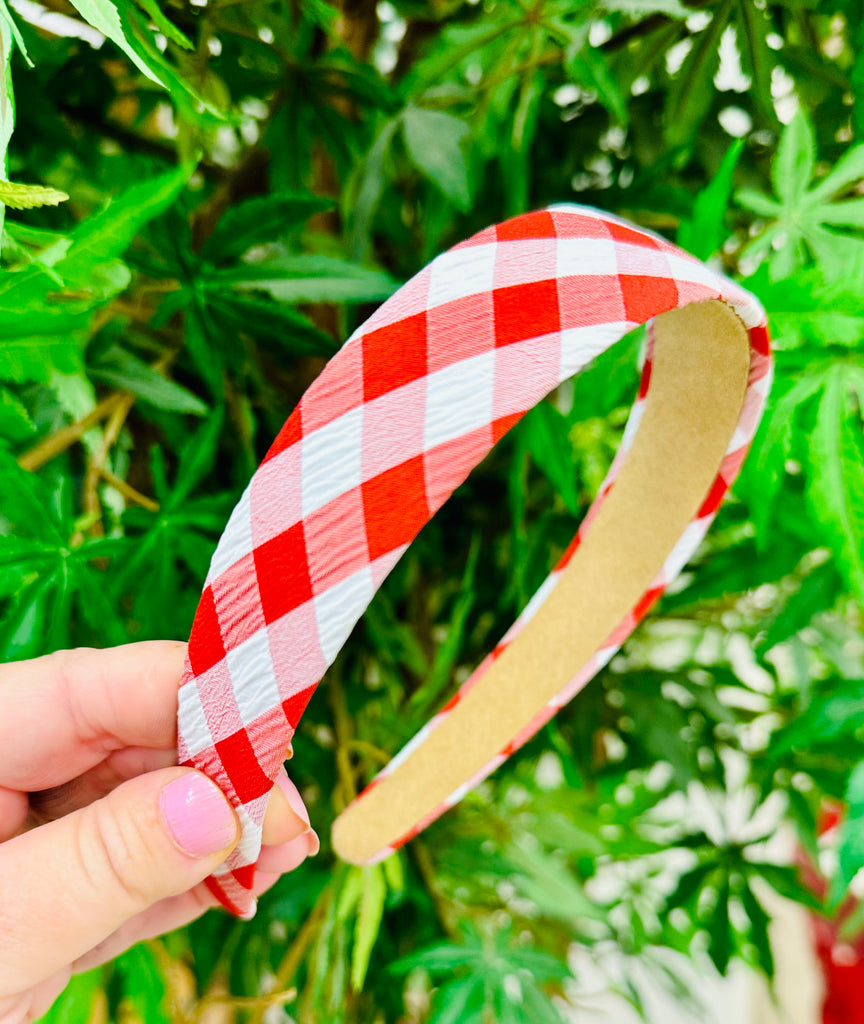 Gingham Printed Headband