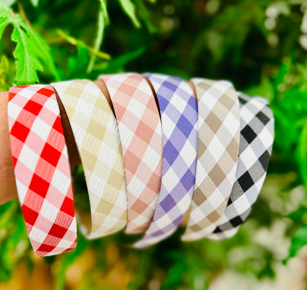 Gingham Printed Headband