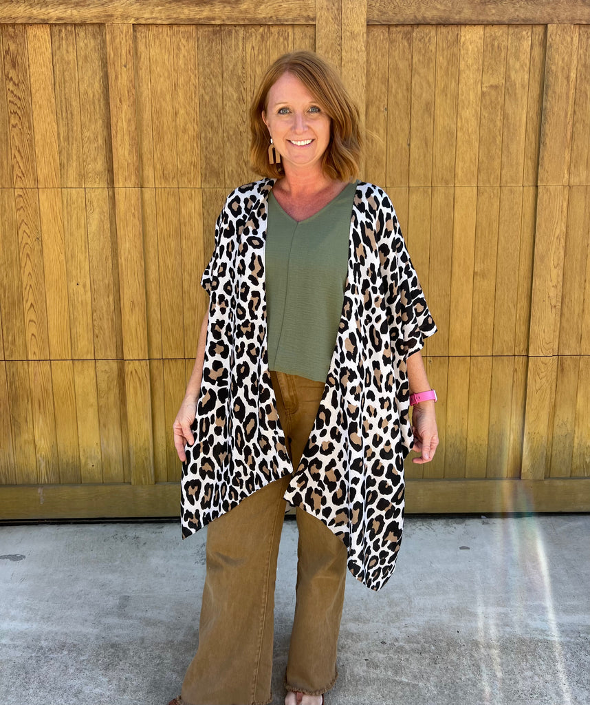Cheetah Print Kimono