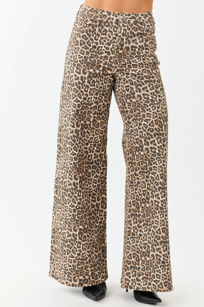 Cheetah Wide Leg Pants