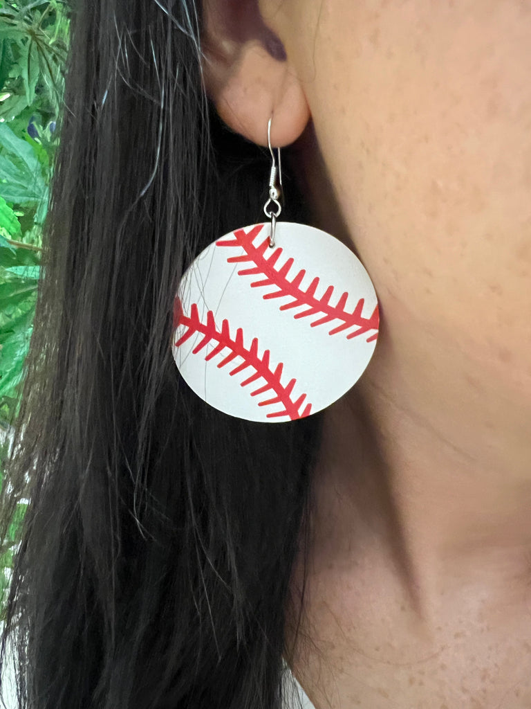 Baseball earrings