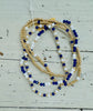 Blue, White and Gold Dainty Bracelet set