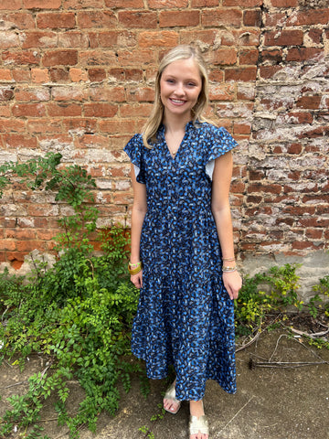 Pink & Orange Fall Floral Dress