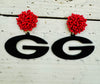 Beaded Acrylic Georgia “G” Earring