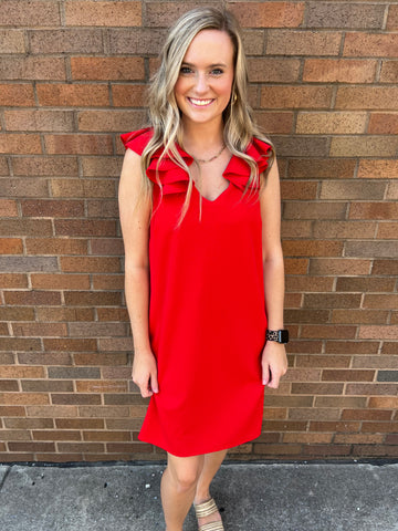 Red Collared Dress