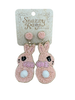 Pink Beaded Bunny Statement Earring