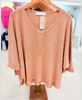 Camel Waffle Slub Top