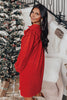 Holiday Red Ruffle Dress