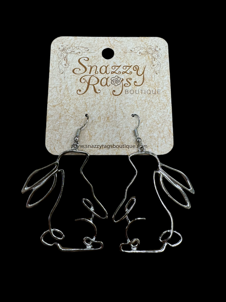 Large Bunny Silhouette Earring