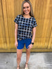 Plaid Short Sleeve Top