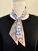 Cream Multi-print Silk Scarf