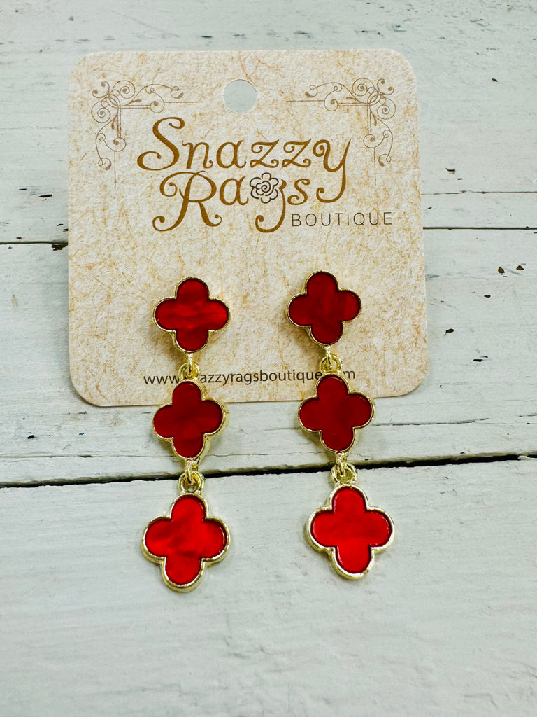 Quatrefoil Drop Earrings