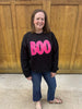 Pink BOO Sequin Patch Crewneck Sweatshirt