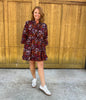 Fall Floral Tie Front Dress