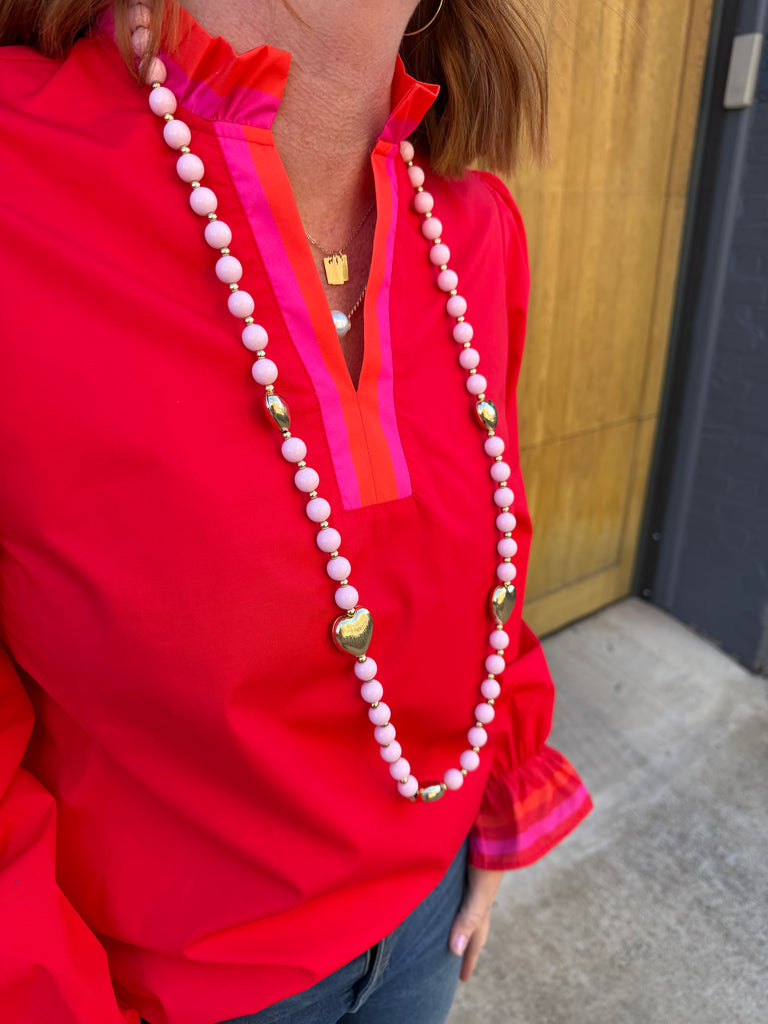 Ruby Ruffle Popover Blouse