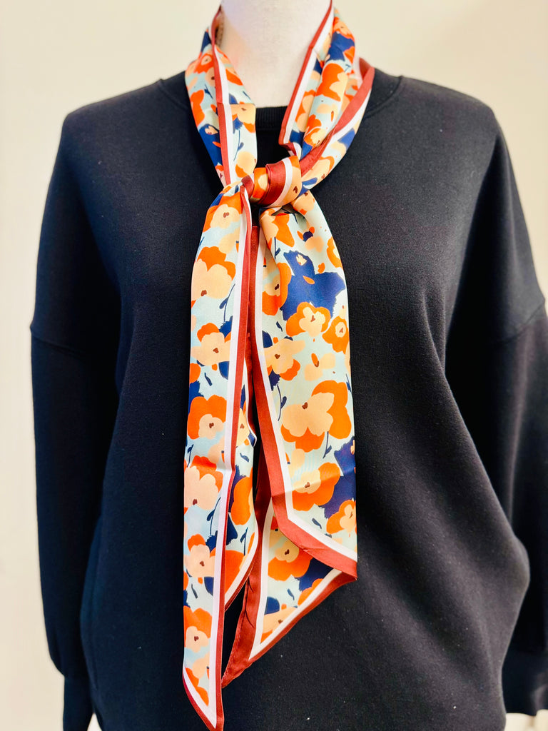 Fall Floral Silk Scarf – Snazzy Rags