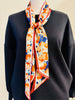 Fall Floral Silk Scarf