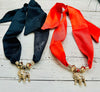Bulldog Silk Scarf Necklace