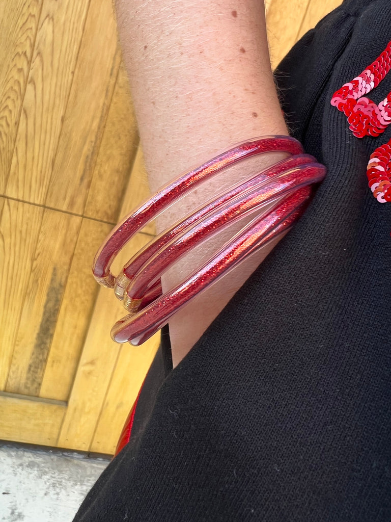 Red bangle bracelets