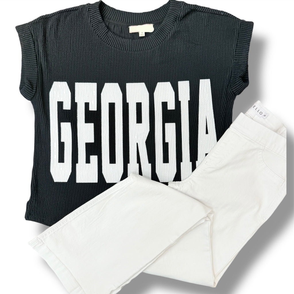 Black Georgia Sweater Vest