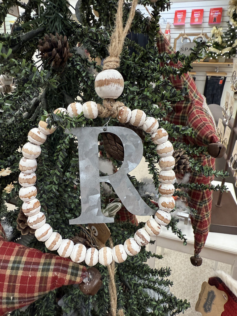 MudPie Initial Ornaments