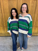 Green & Blue Chunky Knit Sweater