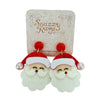 Pearl Santa Earrings